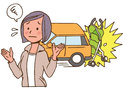 アカチャンホンポで30,000円(税別)で購入したベビーカーを車でひいてしまい破損…。