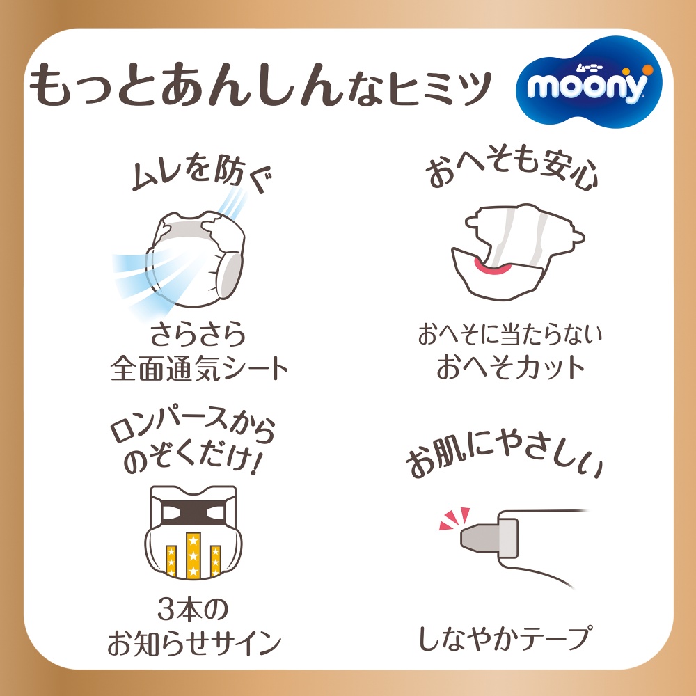 [テープ]ムーニー ナチュラル 新生児 62枚×2パック