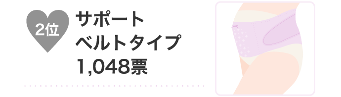 2位 サポートベルトタイプ1,048票